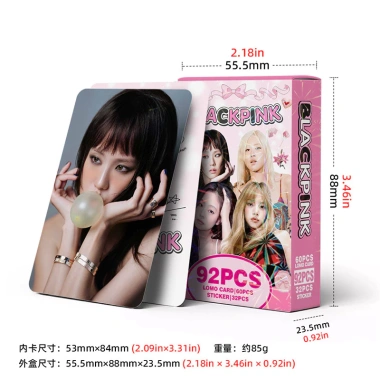 Bộ 92 Photocards Blackpink LOMO – Hộp album KPOP, thẻ dán, giảm còn 66.000₫