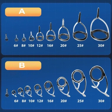 Bộ 9PCS Vòng Dẫn Cần Câu Cá Thép Không Gỉ Anna - Giá Ưu Đãi 73.700 VND 2