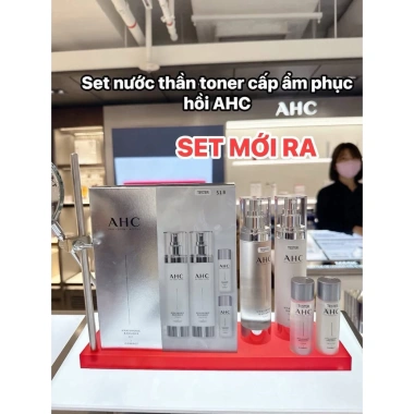 Bộ AHC Hyaluronic Radiance Set Toner + Elmusion 100ml Dưỡng ẩm, sáng da, giá 495.000₫