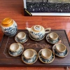 Bộ ấm chén Bát Tràng cao cấp men hoàng tộc, vẽ tay sơn thuỷ, ấm trà giả cổ sang trọng – giảm còn 750.000₫ 3