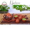 Bộ ấm chén Bát Tràng đắp nổi khay lá sen sang trọng, giá ưu đãi 430.000 VND 5