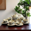 Bộ ấm chén Bát Tràng men quý tộc cảnh Trúc Lâm Thất Hiền - Giá ưu đãi 156.000 VND 2