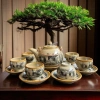 Bộ ấm chén Bát Tràng men quý tộc cảnh Trúc Lâm Thất Hiền - Giá ưu đãi 156.000 VND 6