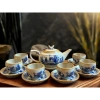 Bộ ấm chén Bát Tràng men quý tộc cảnh Trúc Lâm Thất Hiền - Giá ưu đãi 156.000 VND 9