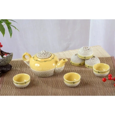 Bộ Ấm Chén Bát Tràng Men Rạn 3 Màu Vàng Xanh Trắng - Gốm Sứ Cao Cấp 250ml/300ml Thiết Kế Tinh Tế, Giá 180k 5 Bộ Ấm Chén Bát Tràng Men Rạn 3 Màu Vàng Xanh Trắng - Gốm Sứ Cao Cấp 250ml/300ml Thiết Kế Tinh Tế, Giá 180k 5