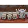 Bộ ấm chén Bát Tràng vẽ hoa dây men rạn cổ - Giá ưu đãi 450.000₫ 2