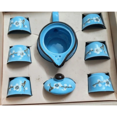 Bộ ấm chén cá 3D cành đào, hoa đại xuất Nhật dư – Sang trọng, thanh lịch, 99.000 (không hộp) 8