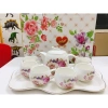 Bộ ấm chén có khay hoa hồng sang trọng - Pha trà cao cấp, giảm giá 439.000₫, chất liệu cao cấp, thiết kế tinh tế 4