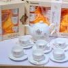 Bộ ấm chén gốm sứ Camellia phong cách Hàn Quốc, họa tiết sang trọng - 209.000đ 6