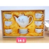 Bộ ấm chén gốm sứ Camellia phong cách Hàn Quốc, họa tiết sang trọng - 209.000đ 8