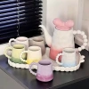 Bộ ấm chén gốm sứ vintage nắp nơ kèm khay - Phong cách dễ thương, giảm sâu 23% chỉ 1.09 triệu, hoàn hảo cho không gian nhà bếp 3