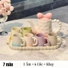 Bộ ấm chén gốm sứ vintage nắp nơ kèm khay - Phong cách dễ thương, giảm sâu 23% chỉ 1.09 triệu, hoàn hảo cho không gian nhà bếp 10