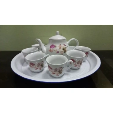 Bộ ấm chén Hải Dương 1 ấm 6 chén HOA TÍM A1 - Giá chỉ 88.000đ, hàng tồn kho, không khay men 3