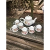 Bộ ấm chén Hải Dương 1 ấm 6 chén HOA TÍM A1 - Giá chỉ 88.000đ, hàng tồn kho, không khay men 4