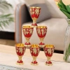 Bộ Ấm Chén Hợp Kim Hoàng Gia Mạ Vàng Chống Oxy Hóa - 6 Ly + 1 Ấm + Khay Đựng 3