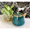 Bộ ấm chén khay sứ pha trà cà phê Xanh Ngọc Vàng Vân Tăm, góc thanh lý, giá 98.801/76.590 3