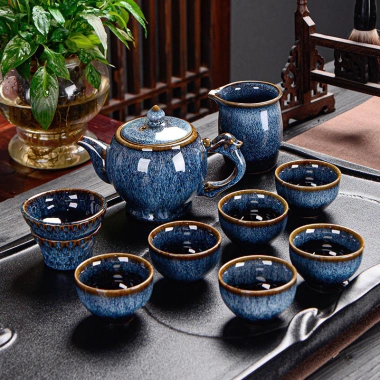 Bộ ấm chén Kiến Trấn Thiên Mục Men Hỏa Biến Sứ Siêu Cấp - Trà Đạo Huydecor, 245k 10 Bộ ấm chén Kiến Trấn Thiên Mục Men Hỏa Biến Sứ Siêu Cấp - Trà Đạo Huydecor, 245k 10
