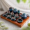Bộ ấm chén men hỏa biến xanh lòng hoa cao cấp Bát Tràng - Giá chỉ 499.000₫, ưu đãi giảm từ 618.760₫ 3