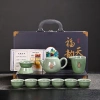Bộ ấm chén men ngọc 10 chi tiết AC 01 - Hộp sang, quà tặng tân gia, biếu tặng 2