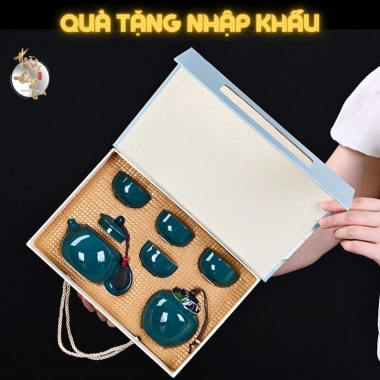 Bộ Ấm Chén Men Ngọc Thuỷ Cao Cấp Hộp Quà Tặng 4 Chén Sang Trọng Ấm Pha Trà 244k 7