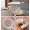 Bộ Ấm Chén Men Sứ Trắng Hoàng Đan Tea - Trà Đạo phong cách Trung Hoa, Khải Men Sứ Đức Hóa, giá ưu đãi 174k 6