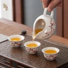 Bộ Ấm Chén Men Sứ Trắng Hoàng Đan Tea - Trà Đạo phong cách Trung Hoa, Khải Men Sứ Đức Hóa, giá ưu đãi 174k 7