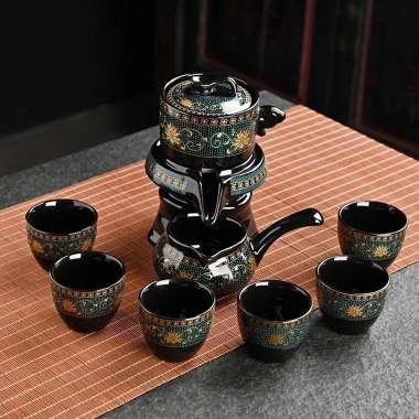 Bộ ấm chén pha trà cối xay 8 chi tiết gốm sứ cao cấp hộp sang trọng chỉ 224k