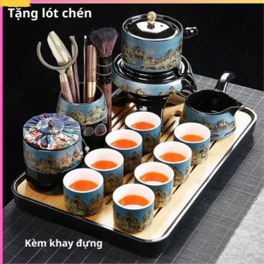 Bộ Ấm Chén Pha Trà Cối Xay Gốm Sứ Cao Cấp - Thưởng Trà, Quà Biếu 680.000 VND 3 Bộ Ấm Chén Pha Trà Cối Xay Gốm Sứ Cao Cấp - Thưởng Trà, Quà Biếu 680.000 VND 3
