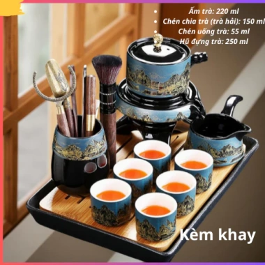 Bộ Ấm Chén Pha Trà Cối Xay Gốm Sứ Tử Sa Cao Cấp - 689.000₫, Tiết kiệm 145.690₫ 3