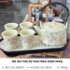 Bộ Ấm Chén Pha Trà Gốm Sứ - Set Ấm Trà Cổ Điển, Trang Trí Phòng Khách, Giá 260k 5