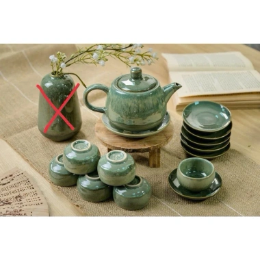 Bộ Ấm Chén Pha Trà Hoa Nở Trong Lòng Bát Tràng – Men Xanh Thiên Thanh, Quả Hồng Đậm Đà, Giá 493k 7 Bộ Ấm Chén Pha Trà Hoa Nở Trong Lòng Bát Tràng – Men Xanh Thiên Thanh, Quả Hồng Đậm Đà, Giá 493k 7