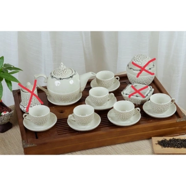 Bộ Ấm Chén Pha Trà Men Lưới Trắng Gốm Bát Tràng - Giá Ưu Đãi 257k 9
