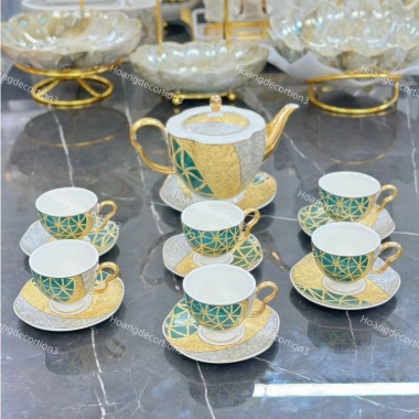 Bộ Ấm Chén Pha Trà Vân Đá - Tách Trà Cao Cấp Vân Ghi, Thiết Kế Sang Trọng, Giá Ưu Đãi 845k