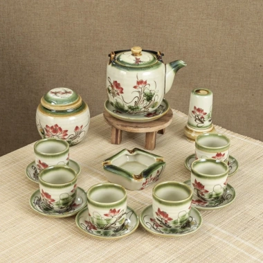 Bộ Ấm Chén Pha Uống Trà Bát Tràng Họa Tiết Vẽ Tay Dáng Vai Tròn 500ml 360.000 VND 6 Bộ Ấm Chén Pha Uống Trà Bát Tràng Họa Tiết Vẽ Tay Dáng Vai Tròn 500ml 360.000 VND 6
