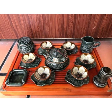 Bộ ấm chén sen cá NGHỆ NHÂN TÔ THANH SƠN - Bát Tràng, bộ trà, chỉ 1.55 triệu 7