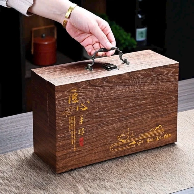 Bộ Ấm Chén Sứ Ngọc Men Rạn Ngũ Sắc Đẳng Cấp - Hộp Gỗ Khóa Quý Phái, Quà Biếu Doanh Nhân Sang Trọng, Giá Ưu Đãi 499k
