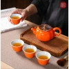 Bộ Ấm Chén Sứ Pha Trà Đạo Quả Hồng Cao Cấp - Kèm Túi Hộp Lịch Sự, Giá 109k 2