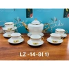 Bộ ấm chén sứ sương trắng viền vàng – Set trà, vân chuyển 1 đổi 1, giá 529.000₫