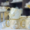 Bộ ấm chén sứ vân đá đặc biệt - tách pha trà thiết kế hiện đại sang trọng, độ bền cao, cho không gian nội thất, giảm giá ưu đãi 325.000đ 6