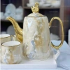 Bộ ấm chén sứ vân đá đặc biệt - tách pha trà thiết kế hiện đại sang trọng, độ bền cao, cho không gian nội thất, giảm giá ưu đãi 325.000đ 7