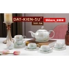 Bộ ấm chén sứ vân đá xanh nâu kèm 7 đĩa sứ rời – decor sang trọng, giá từ 1.027.290 xuống 849.000 VND 5