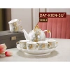 Bộ ấm chén sứ vân đá xanh nâu kèm 7 đĩa sứ rời – decor sang trọng, giá từ 1.027.290 xuống 849.000 VND 9