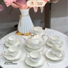 Bộ Ấm Chén Sứ Viền Vàng Uống Trà + Đĩa Rời Sang Trọng – Quà Tặng Ý Nghĩa Giá 840k VND 3