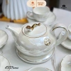 Bộ Ấm Chén Sứ Viền Vàng Uống Trà + Đĩa Rời Sang Trọng – Quà Tặng Ý Nghĩa Giá 840k VND 5