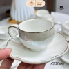 Bộ Ấm Chén Sứ Viền Vàng Uống Trà + Đĩa Rời Sang Trọng – Quà Tặng Ý Nghĩa Giá 840k VND 7