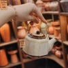Bộ ấm chén trà Gốm sứ Bát Tràng men hoa biến màu Nâu Cát cao cấp - An toàn, chỉ 750.000đ 4