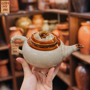 Bộ ấm chén trà Gốm sứ Bát Tràng men hoa biến màu Nâu Cát cao cấp - An toàn, chỉ 750.000đ 5 Bộ ấm chén trà Gốm sứ Bát Tràng men hoa biến màu Nâu Cát cao cấp - An toàn, chỉ 750.000đ 5