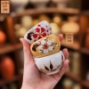 Bộ ấm chén trà Gốm sứ Bát Tràng men tiêu hoạ vẽ tay - Cao cấp, giảm giá 500.000₫ 6