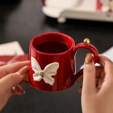 Bộ ấm chén trà gốm sứ hoa trà khắc nổi 7 món - phong cách cổ điển, giảm giá 7