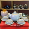 Bộ ấm chén trà Men Hoả Biến Hồng Phấn - Gốm sứ Bát Tràng cao cấp, chỉ 580.000₫
